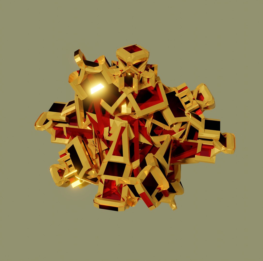 Gold Ancient Artifact Model - TurboSquid 2038400