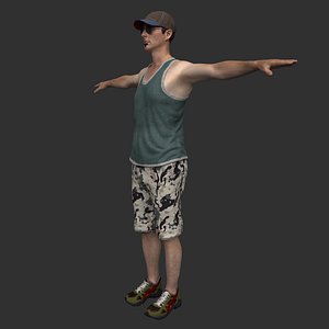 3D rigged male character