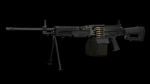 QJY-201 machine gun 3D model