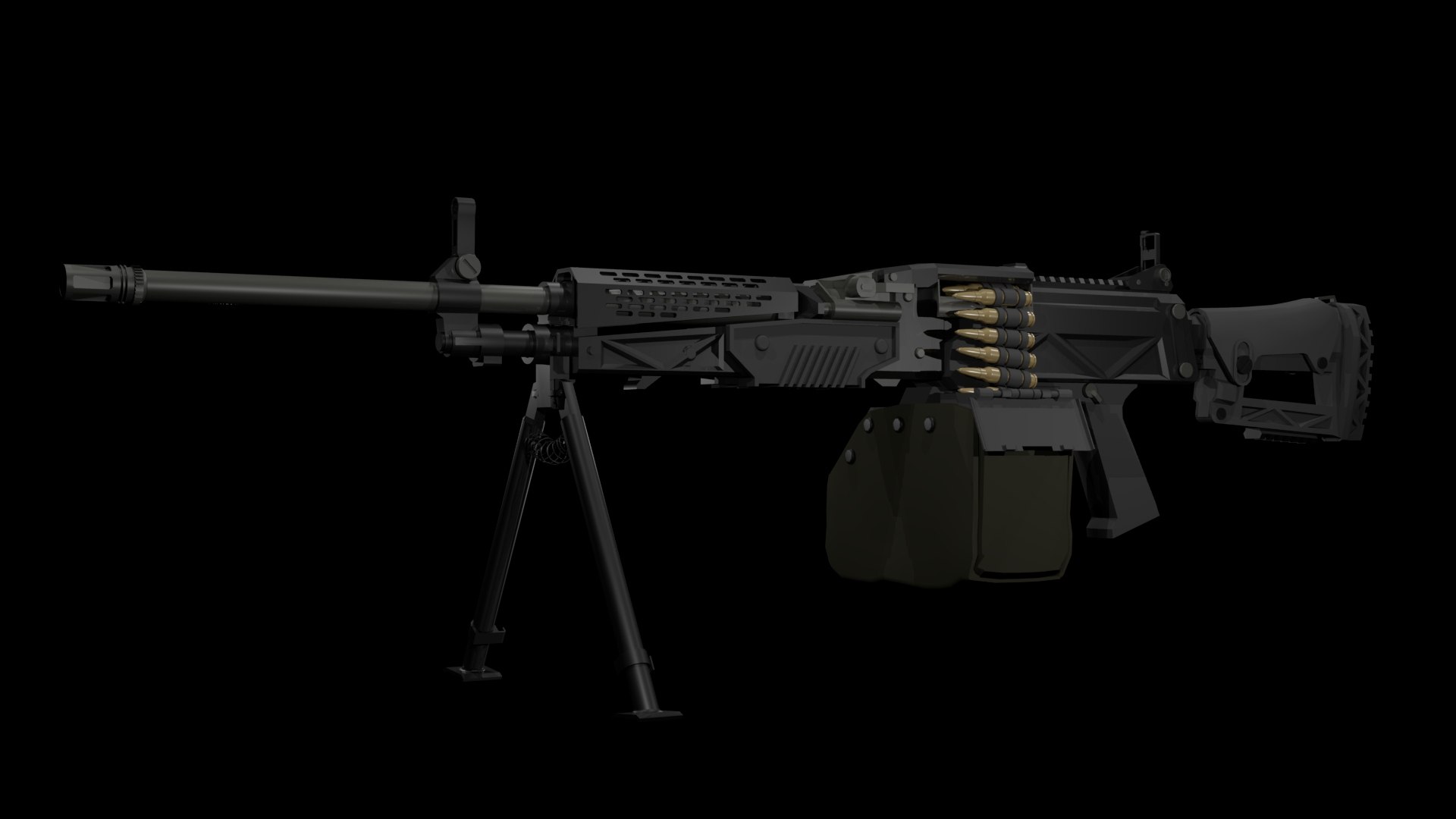 QJY-201 machine gun 3D model - TurboSquid 2163042