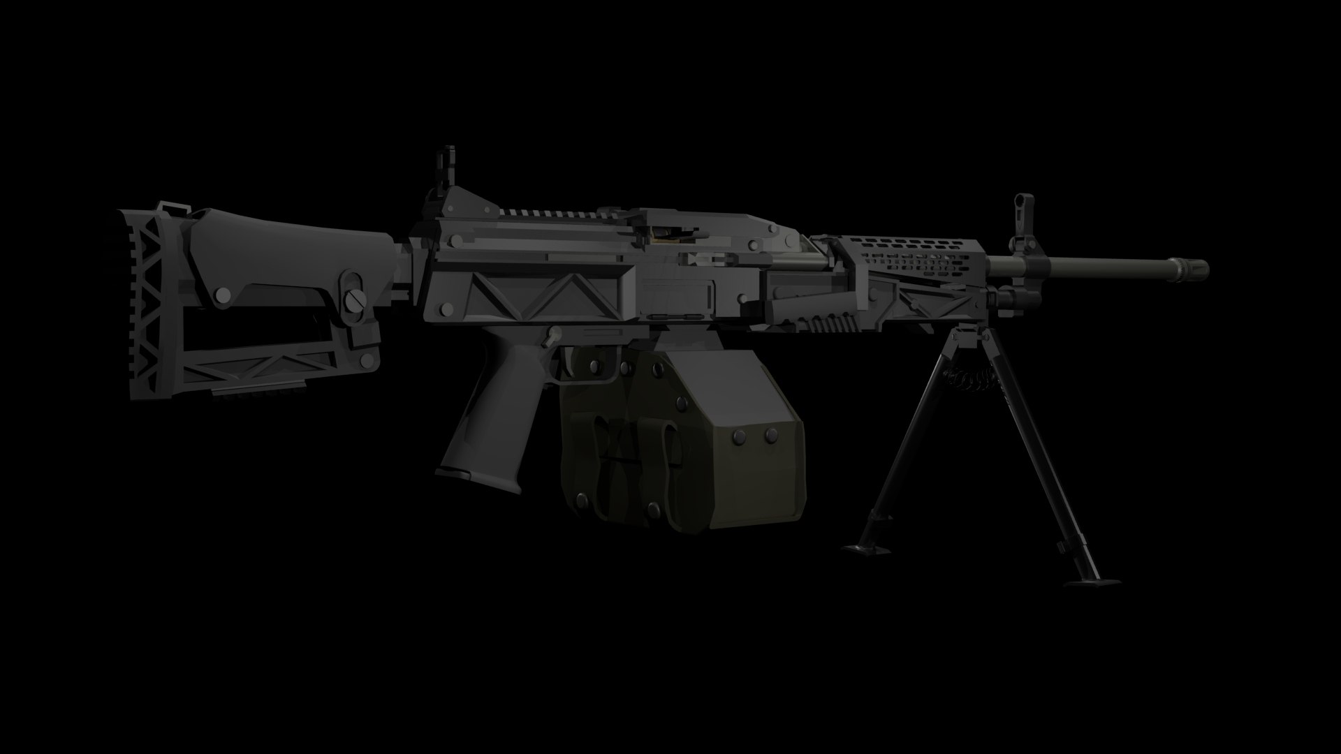 QJY-201 Machine Gun 3D Model - TurboSquid 2163042