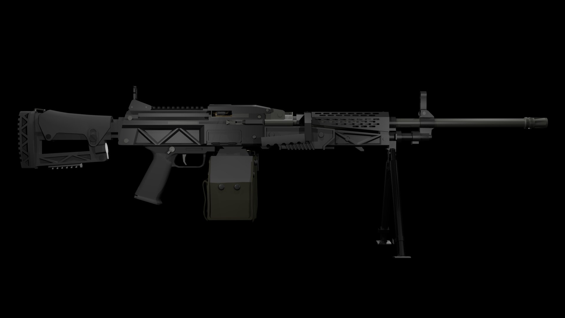 QJY-201 Machine Gun 3D Model - TurboSquid 2163042