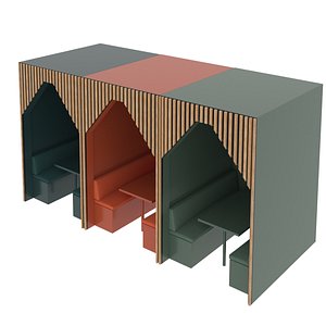 booth seating office 3D