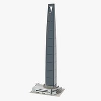 Shanghai World Financial Center Skyscraper 3D Model