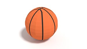 Low Poly Cartoon Basketball Ball Free low-poly 3D model