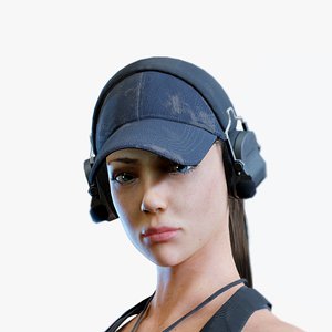 army girl 3d obj