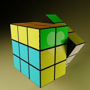 3D model cube