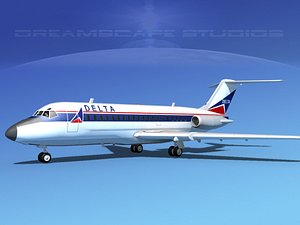 turbines dc-9-40 dc-9-30 3d max
