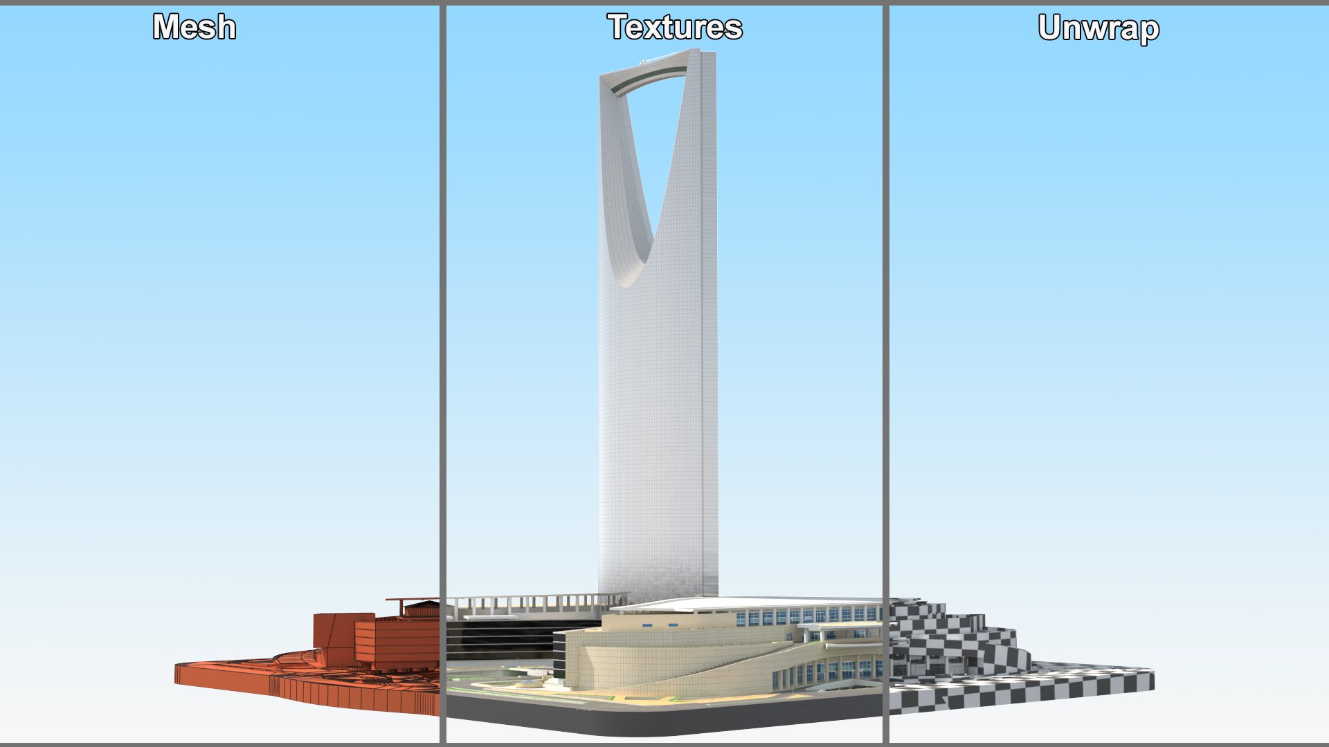 Riyadh Landmark Skyscraper Complex Model - TurboSquid 2466231