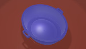 3D plastic water basin model