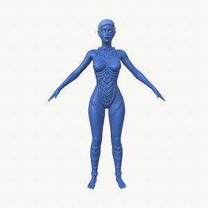 3D Alien Girl model