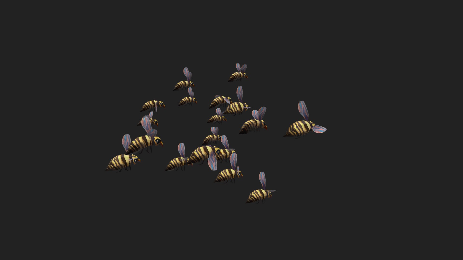 3D swarm bee wasp https://p.turbosquid.com/ts-thumb/Fv/5uaoRq/e9/screenshot003/png/1723023384/1920x1080/fit_q87/3bbd31347e79ad0d28cbc7d77c3dcd5071733f50/screenshot003.jpg