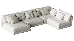 3D Blanche Katarina Corner Couch Sofa N1