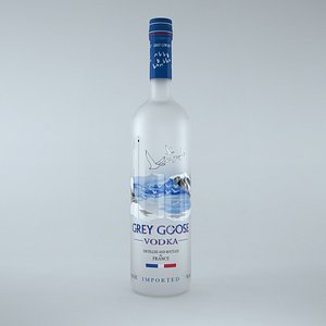 grey goose vodka bottle 3d max