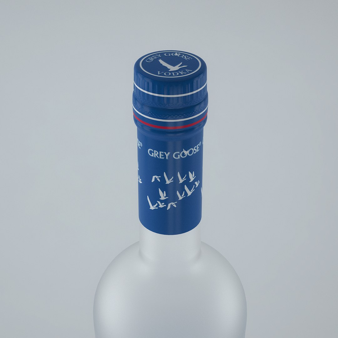 grey goose vodka bottle 3d max