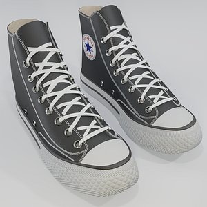 Basketball Leather Shoes Converse All Star Black model