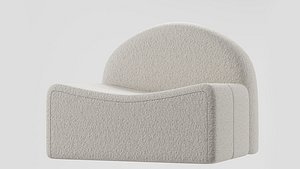 Zuma Modern Fabric Lounge Chair 3D model