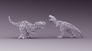 printed t-rex 3D model