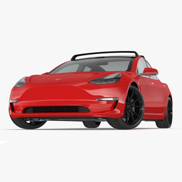 Cinema 4D용으로 장착된 루프 랙을 갖춘 Tesla 3D 모델 - TurboSquid 2158242
