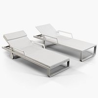 Gandia Blasco Flat chaise longue with arms
