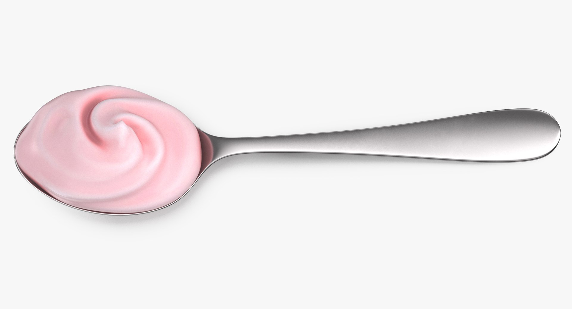 3D Metal Spoon Cream Pink Model - TurboSquid 1424397