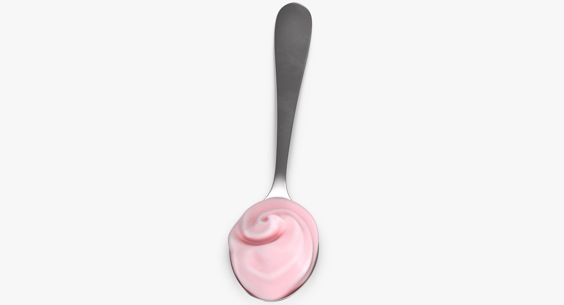 3D Metal Spoon Cream Pink Model - TurboSquid 1424397
