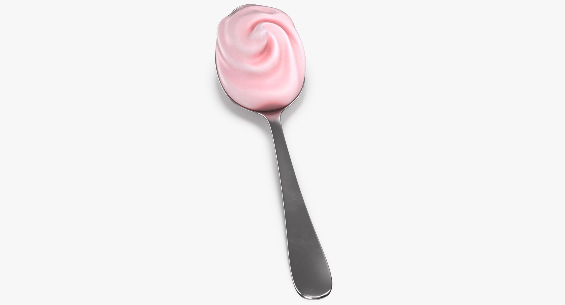 3D Metal Spoon Cream Pink Model - TurboSquid 1424397