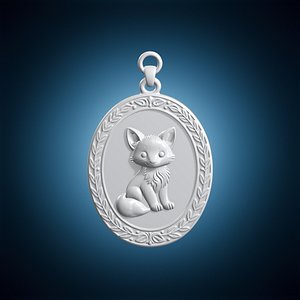 3D Baby Fox Pendant V2 3D Print Model model