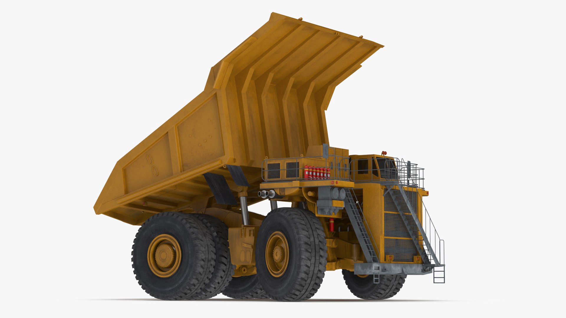Mining Dump Truck Rigged 3D model preview