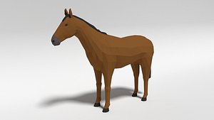 3D model horse quads blender
