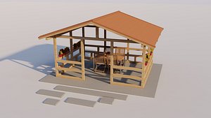 Outdoor Wooden Pavilion