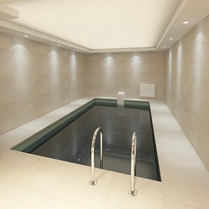 3d model pool sauna