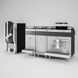 commercial coffee machine milk 3d max