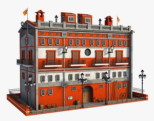 Fantasy Orange Building