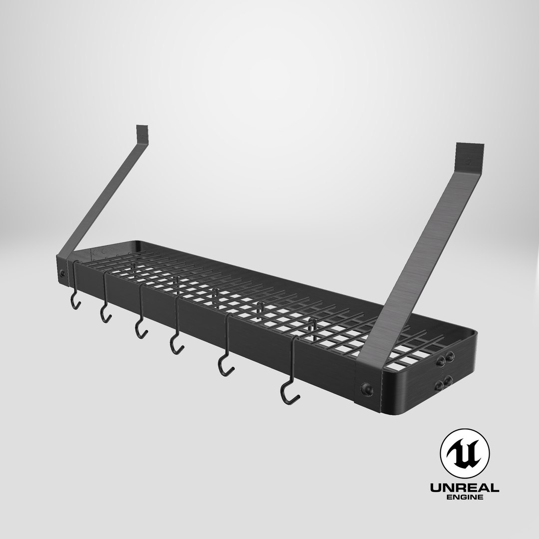Square Grid Wall Mount Pot Rack Black 3D model https://p.turbosquid.com/ts-thumb/Fv/bnM9c5/so/stemcell_unreal_render/png/1715885399/1920x1080/fit_q87/f5add1540e7b68a3277be7680218aad6ef71fda2/stemcell_unreal_render.jpg