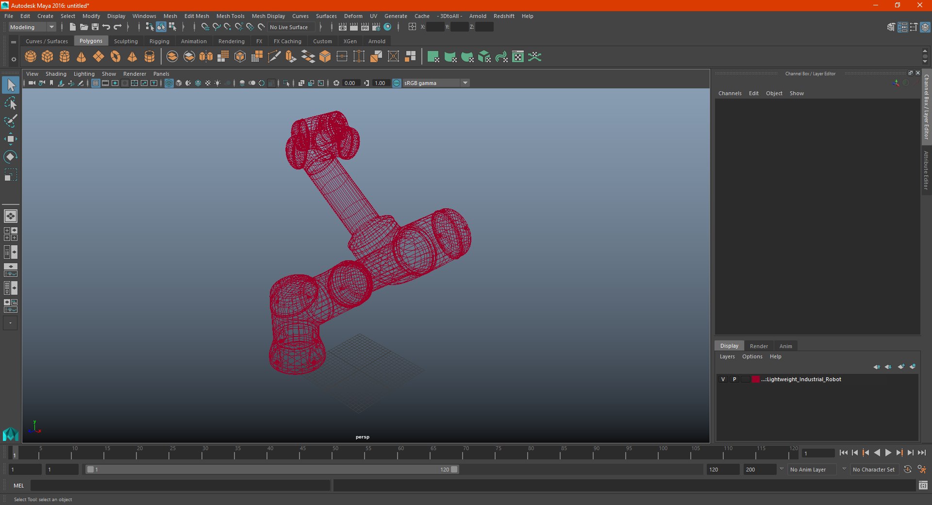 Lightweight Industrial Robot 3D model preview