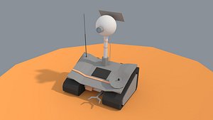 Low Poly Cartoony Planet Rover