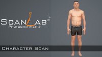 Realistic Human Man Scan and Rig - 003MBody 2048