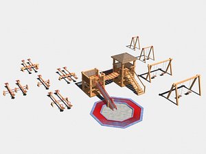 swing, see-saw, play-house,sandpit