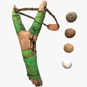 Medieval Wooden Slingshot  Weapon for Shooting Range