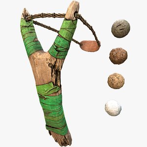 Medieval Wooden Slingshot  Weapon for Shooting Range