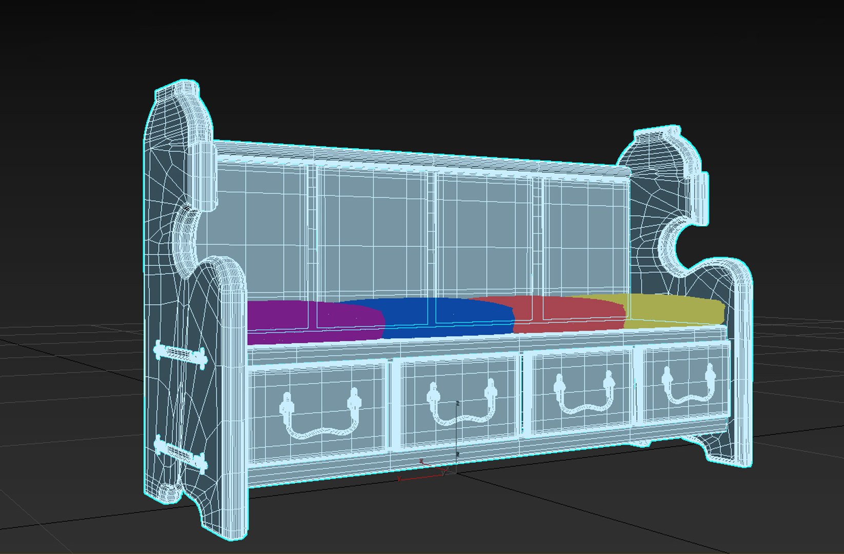 Church bench cushions 3D model TurboSquid 1243687