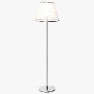 Fabric Shade Standing Light for Interiors Grey