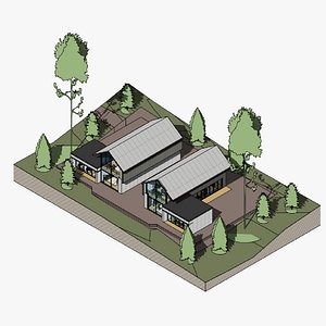 Twin houses - Revit model model
