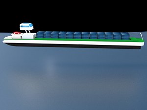 futuristic inland container cargo 3D model