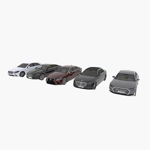 5 lowpoly cars collection 3D
