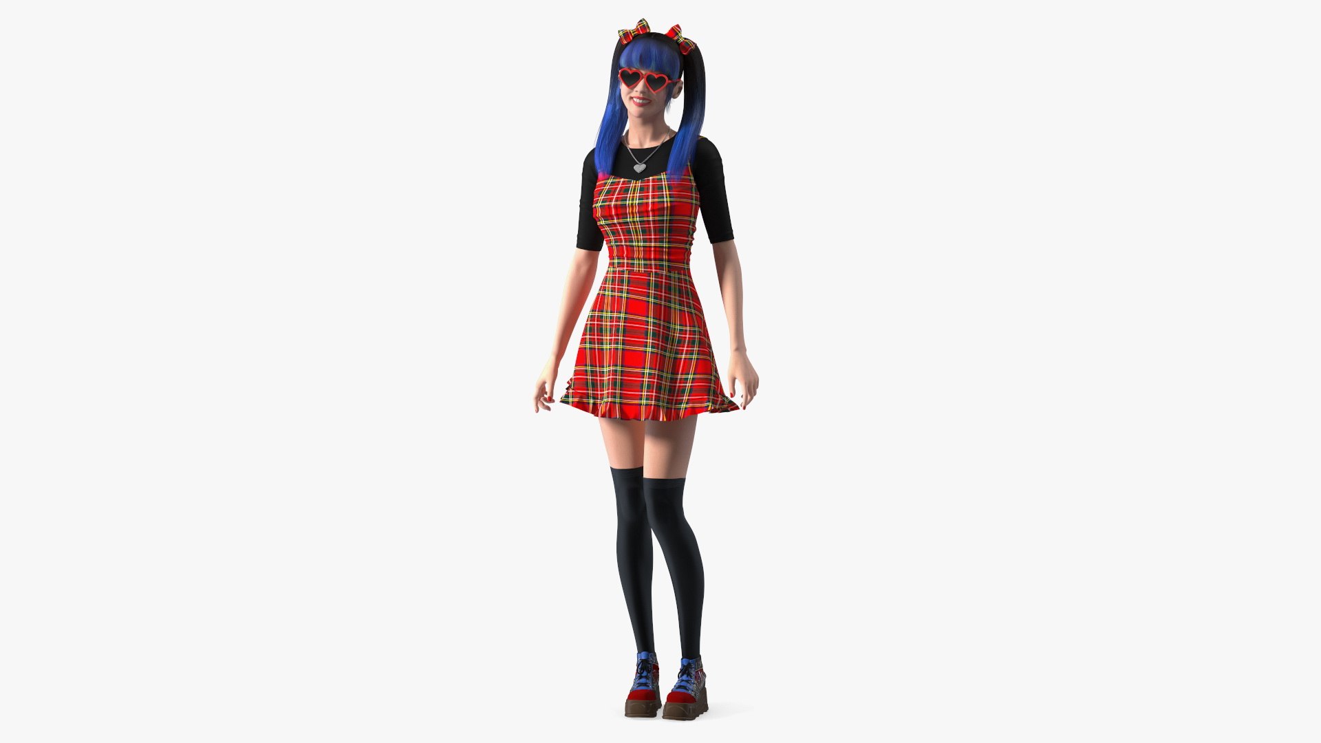 Fashionable Chinese Woman 3D model preview