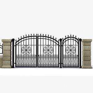wrought iron gate 3d model