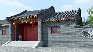 Chinese Courtyard House 03 model