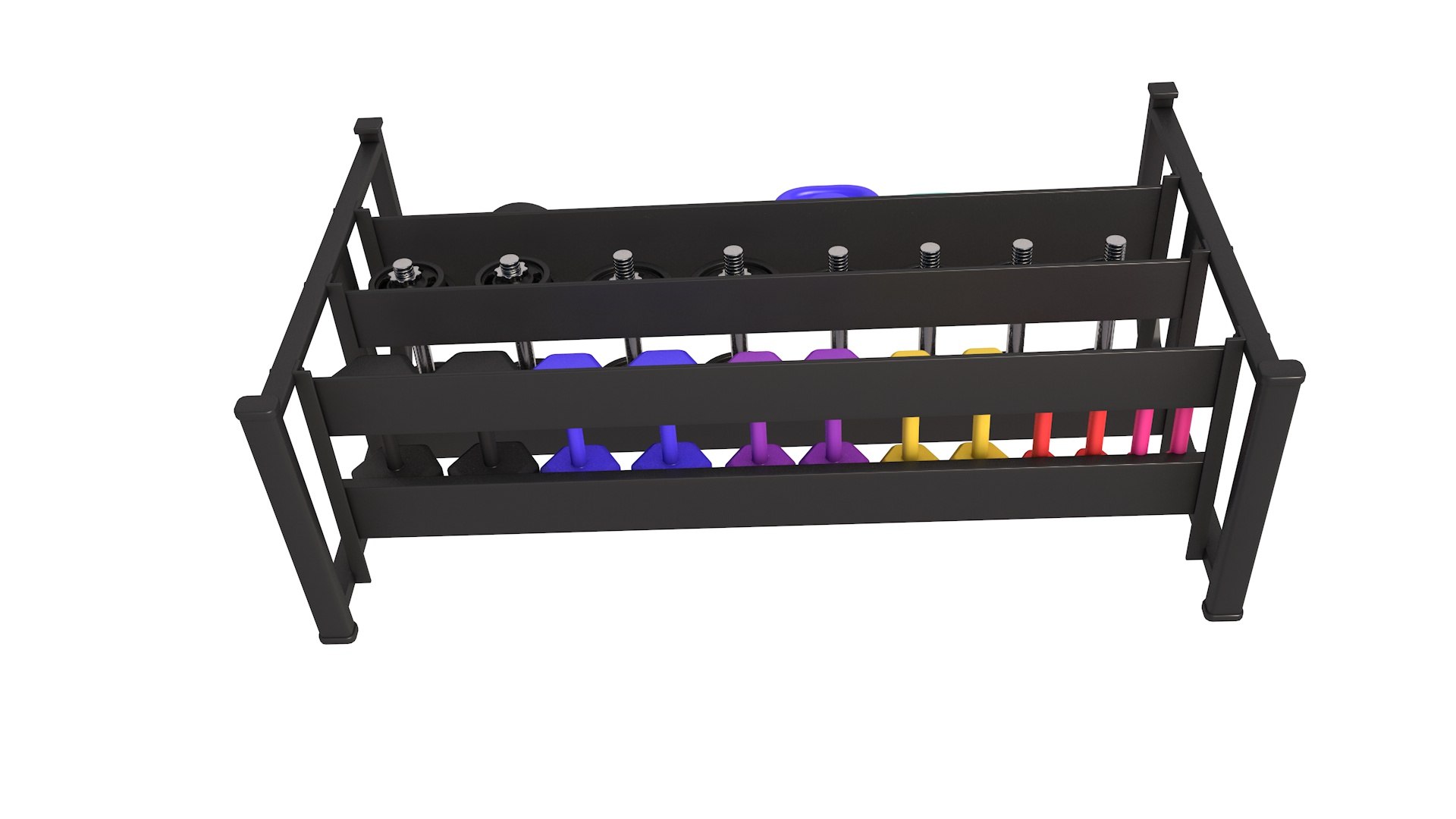 3D Dumbbell Rack Model - TurboSquid 2293611